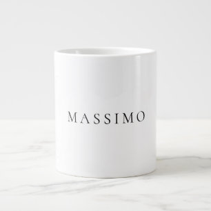 Taza De Café Gigante Nombre Propio Decorativo Chic Sencillo Simple Negr