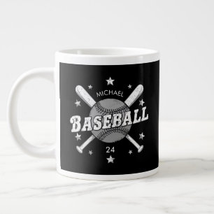 Taza De Café Gigante Nombre y número personalizados de béisbol de moda