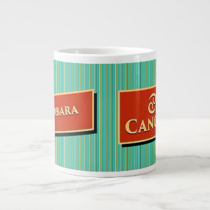 Taza De Café Gigante Nombre y signo de Zodiac Barbara y Cancer