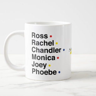 Taza De Café Gigante Nombres de personajes de FRIENDS™