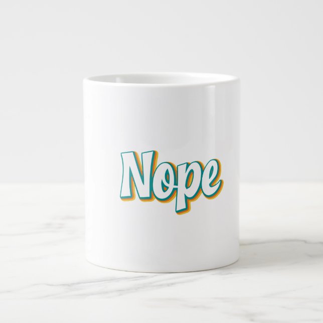 Taza De Café Gigante Nope Retro (Frente)