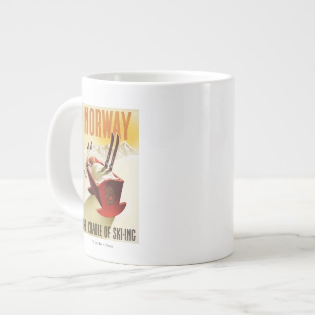 Taza De Café Gigante Noruega - la cuna del esquí (Izquierda)