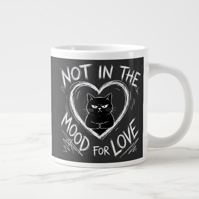 Taza De Café Gigante Not In The Mood For Love Grumpy Cat Sarcastic (Derecha)