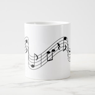 Taza De Café Gigante Notas musicales