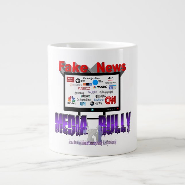 Taza De Café Gigante Noticias falsas (matón intermedio) (Frente)