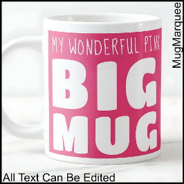 Taza De Café Gigante Novedad divertida Big Mug Pink C58