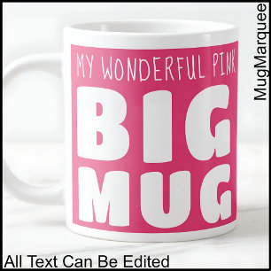 Taza De Café Gigante Novedad divertida Big Mug Pink C58