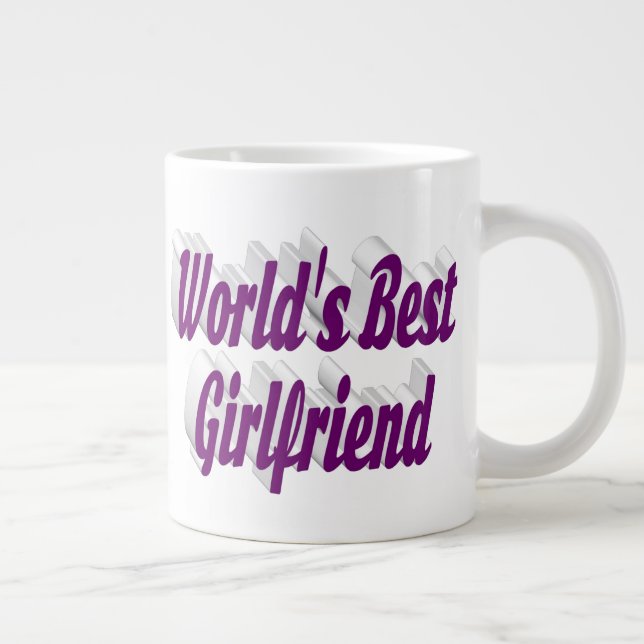 Taza De Café Gigante Novia con semitipografía púrpura (Derecha)