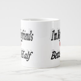 Taza De Café Gigante Novio cita graciosa texto negro