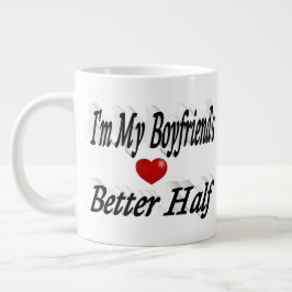 Taza De Café Gigante Novio cita graciosa texto negro