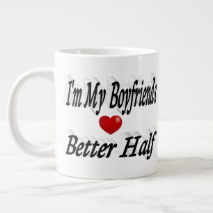 Taza De Café Gigante Novio cita graciosa texto negro