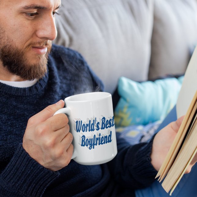 Taza De Café Gigante Novio con escritura azul marino (Subido por el creador)