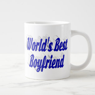 Taza De Café Gigante Novio con medio guión azul