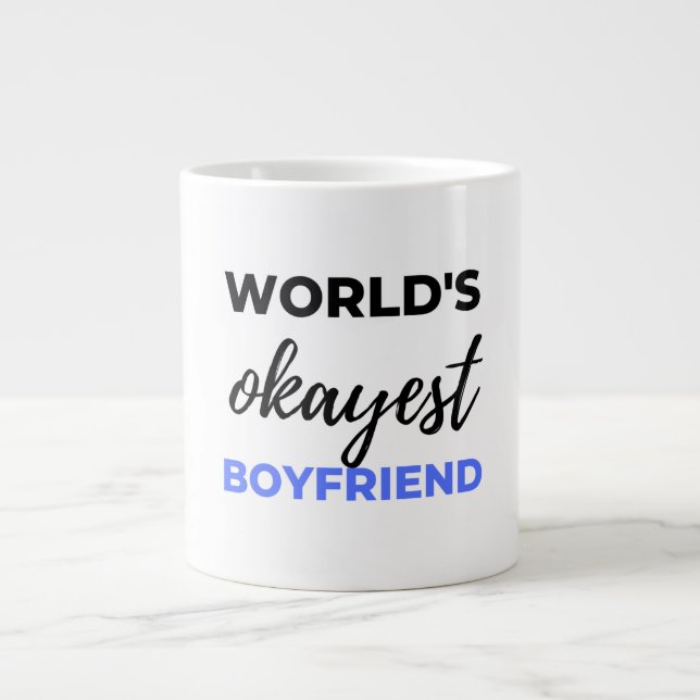 Taza De Café Gigante Novio Más o Menos del Mundo Negro (Frente)