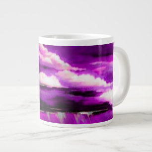 Taza De Café Gigante Nubes de tormenta rosa