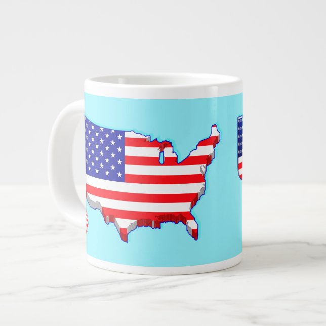 Taza De Café Gigante NUESTRA CASA - colección de diseño de EE. UU. (Izquierda)