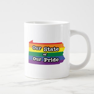 Taza De Café Gigante Nuestro estado de orgullo Pennsylvania