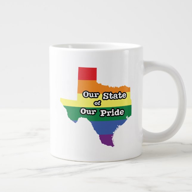 Taza De Café Gigante Nuestro estado de orgullo| Texas (Derecha)