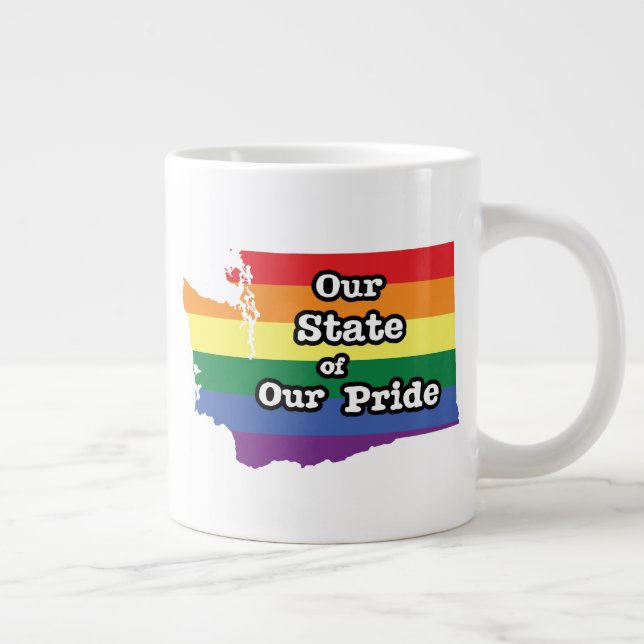 Taza De Café Gigante Nuestro estado de orgullo| Washington (Derecha)