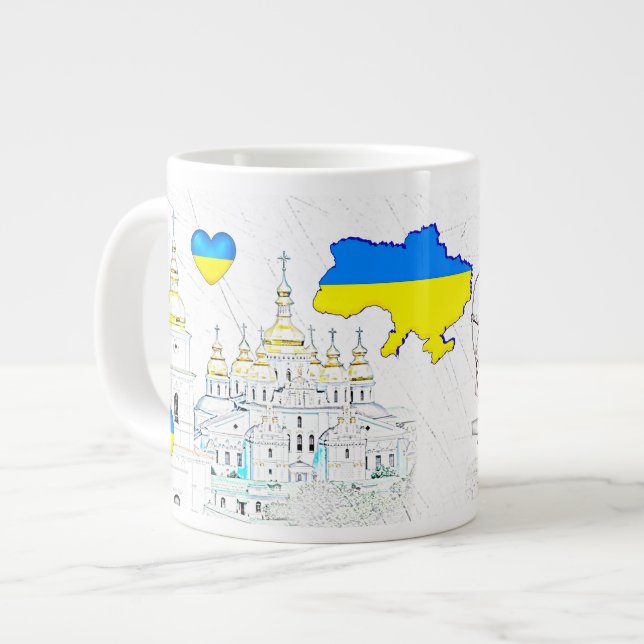 Taza De Café Gigante NUESTRO HOGAR - colección de diseño UCRANIA (Izquierda)
