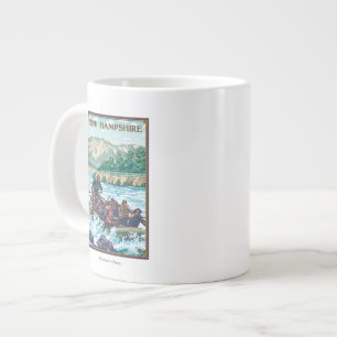 Taza De Café Gigante Nuevo HampshireRiver que transporta escena en