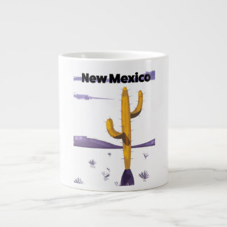 Taza De Café Gigante Nuevo México poster de vacaciones al estilo vintag