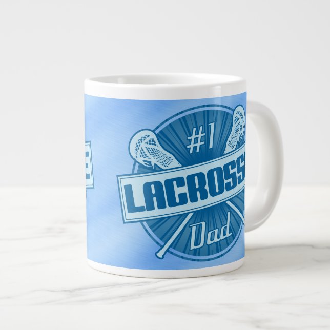 Taza De Café Gigante Número 1 Lacrosse Dad Jumbo Coffee Mug (Derecha)