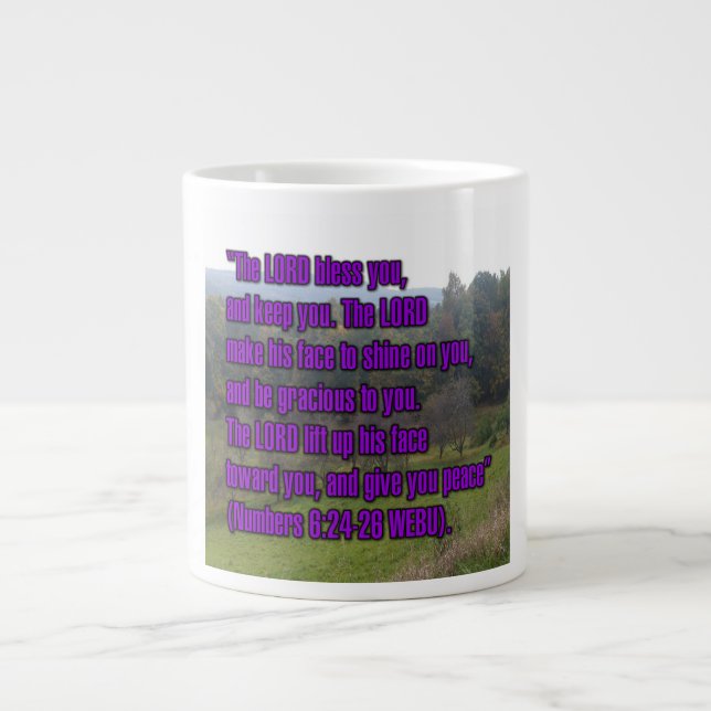 Taza De Café Gigante Números 6:24-26 WEBU Mug (Frente)