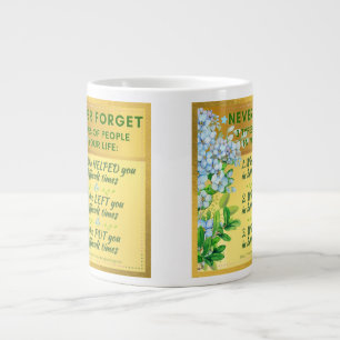 Taza De Café Gigante Nunca olvidar Inspirador