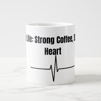Taza De Café Gigante Nurse Life Strong Coffee Stronger Heart Mug