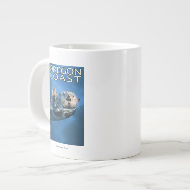 Taza De Café Gigante Nutria de mar de la costa de Oregon (Izquierda)