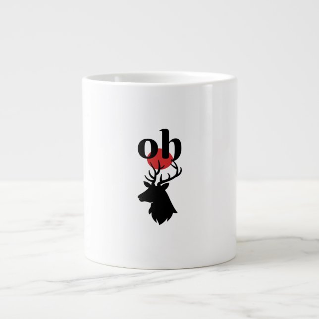Taza De Café Gigante O Dear O Dear Red Artistic Expression  (Frente)