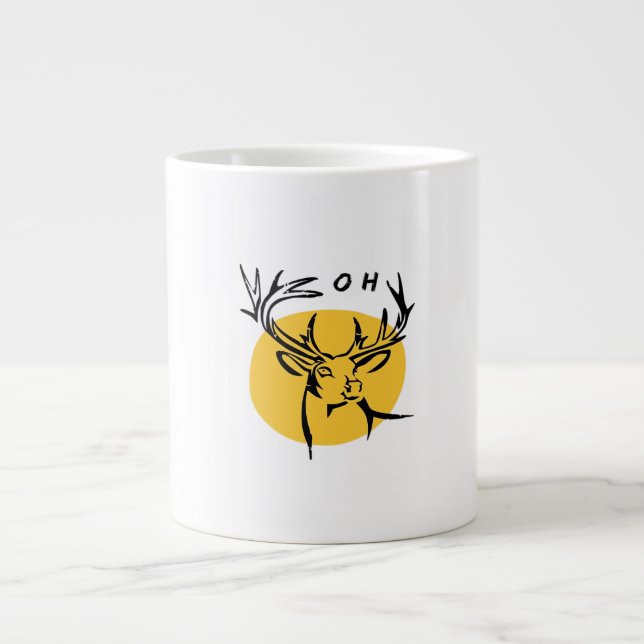 Taza De Café Gigante O Dear O Dear Yellow Artistic Style  (Frente)