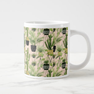 Taza De Café Gigante Oasis interior  Patrón de crianza vegetal
