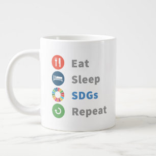 Taza De Café Gigante Objetivos de sostenibilidad divertidos modernos y