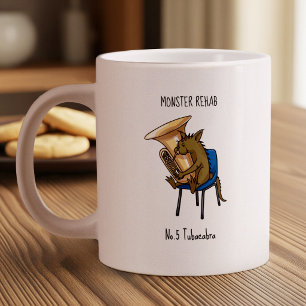Taza De Café Gigante Obra de arte de juego de palabras de Tubacabra Tub