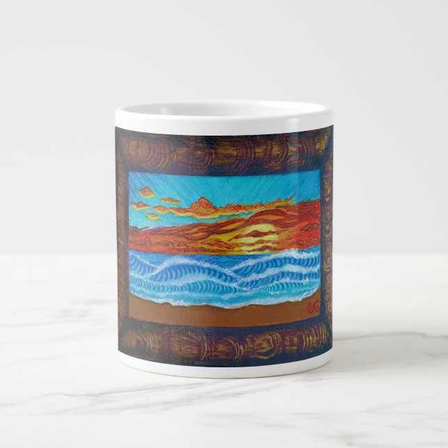 Taza De Café Gigante Ocean Sunset (Frente)