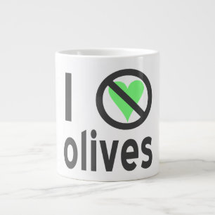 Taza De Café Gigante Odio las aceitunas No amor