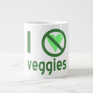 Taza De Café Gigante Odio las verduras No las amo