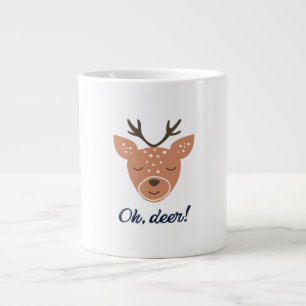 Taza De Café Gigante Oh Ciervo Ciervo Amor Salva Al Ciervo Diseño Creat