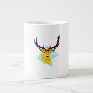 Taza De Café Gigante Oh Ciervo Estilo Rústico Mínimo
