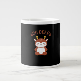 Taza De Café Gigante Oh Ciervo Kawaii Ciervo Estilo de Arte Divertido