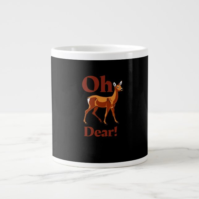 Taza De Café Gigante Oh Dear Trendy Clean Design  (Frente)