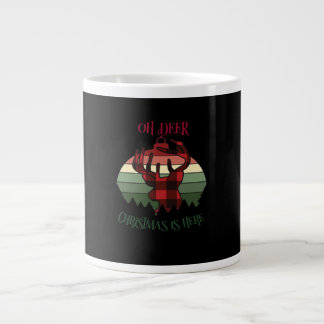 Taza De Café Gigante Oh Deer Christmas Is Here Joyful Aesthetic 