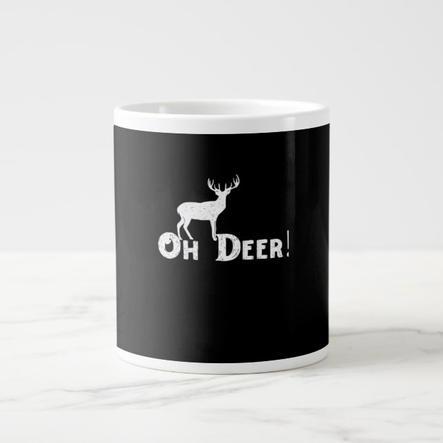 Taza De Café Gigante Oh Deer Clean Graphic Style  (Frente)
