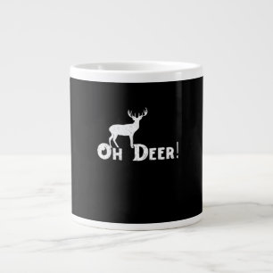Taza De Café Gigante Oh Deer Estilo Gráfico Limpio