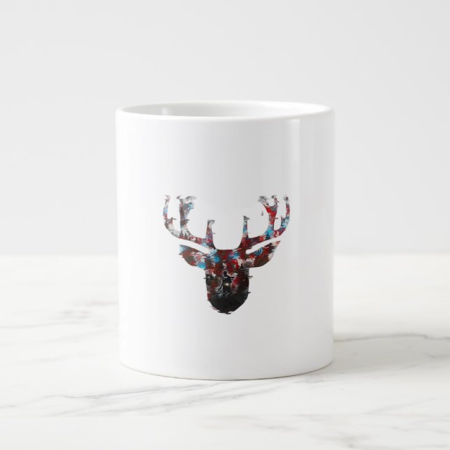 Taza De Café Gigante Oh Deer Estilo Mínimo  (Frente)