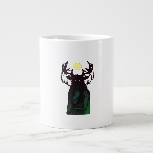 Taza De Café Gigante Oh Deer Minimal Design  (Frente)
