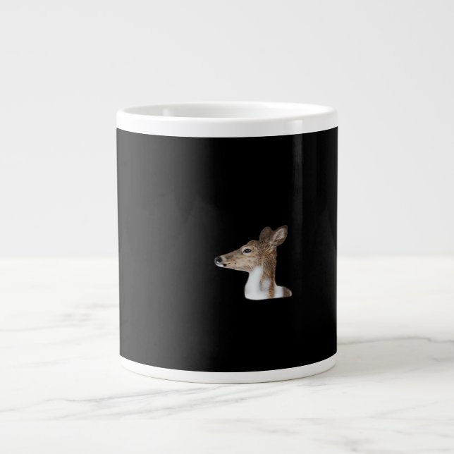 Taza De Café Gigante Oh Deer Minimal Modern Design (Frente)