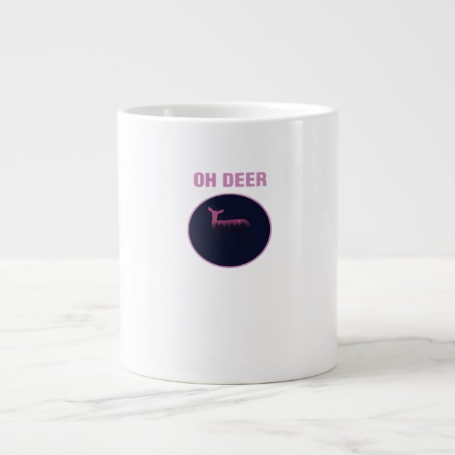 Taza De Café Gigante Oh Deer Modern Aesthetic  (Frente)